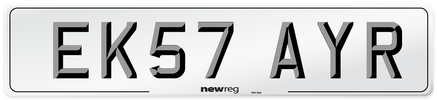 EK57 AYR Number Plate from New Reg